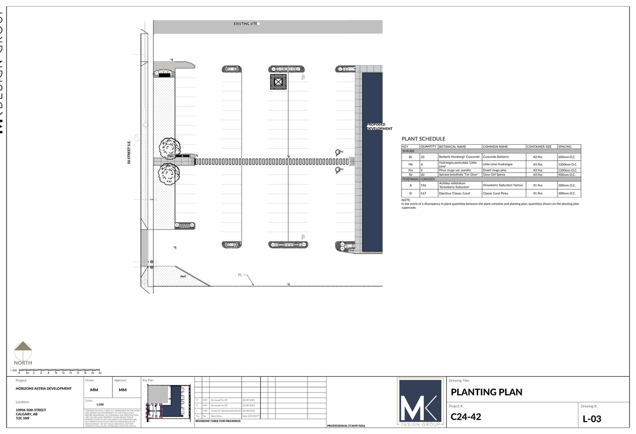 Construction site plan for project from page 6 of the file 'DP2025-04568 DMAP Plans (Amended) 2025-11-05 (8MB)'
