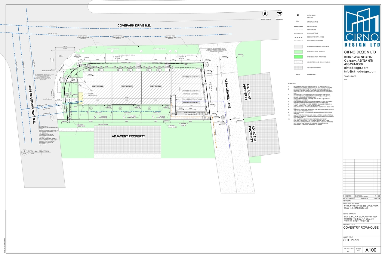 Construction site plan for project from page 5 of the file 'DP2025-04672 DMAP Plans (Amended) (3MB) 2026-05-26'