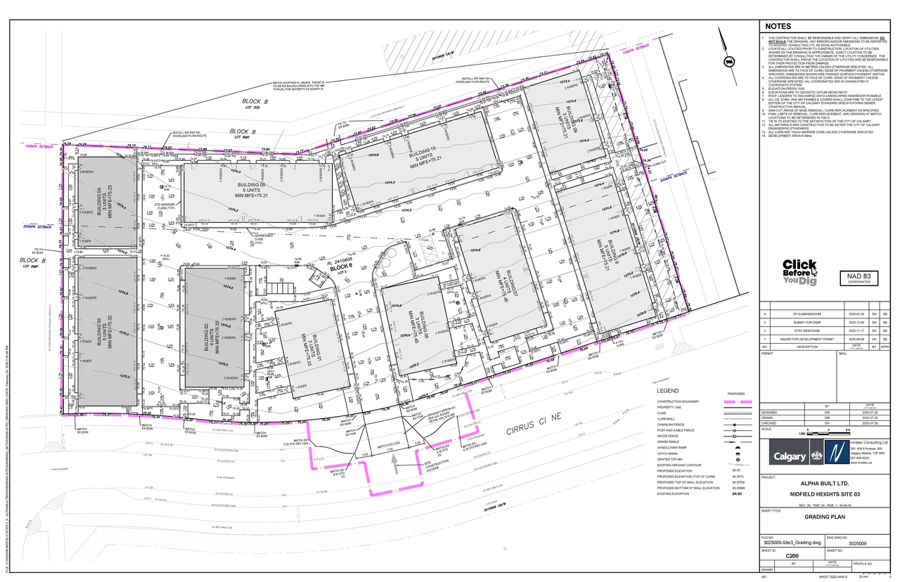 Construction site plan for project from page 16 of the file 'DP2025-04674 DMAP Plans Amended (25MB) 2026-02-24'
