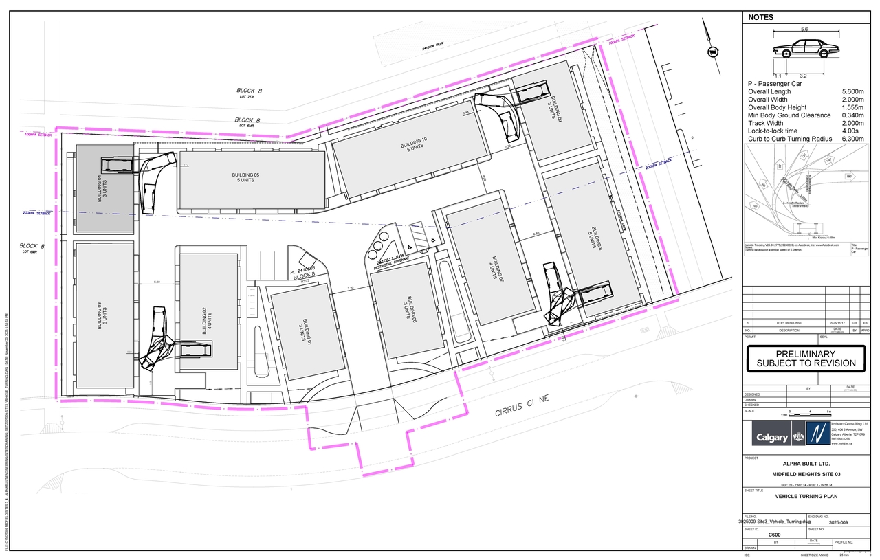 Construction site plan for project from page 15 of the file 'DP2025-04674 DMAP Plans Amended (17MB) 2025-11-24'