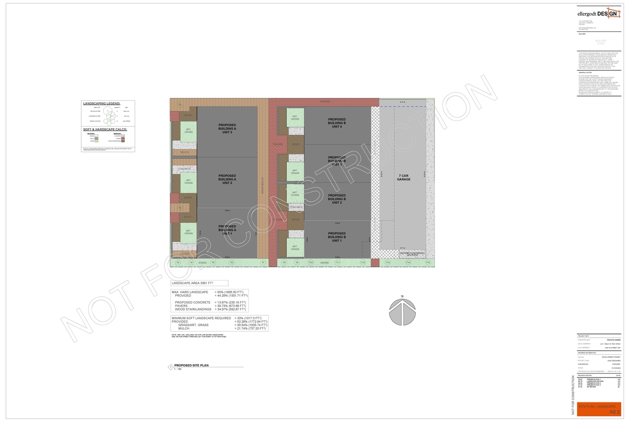 Construction site plan for project from page 5 of the file 'DMAP Plans Submitted DP2025-04748 (6MB) 2025-08-18'