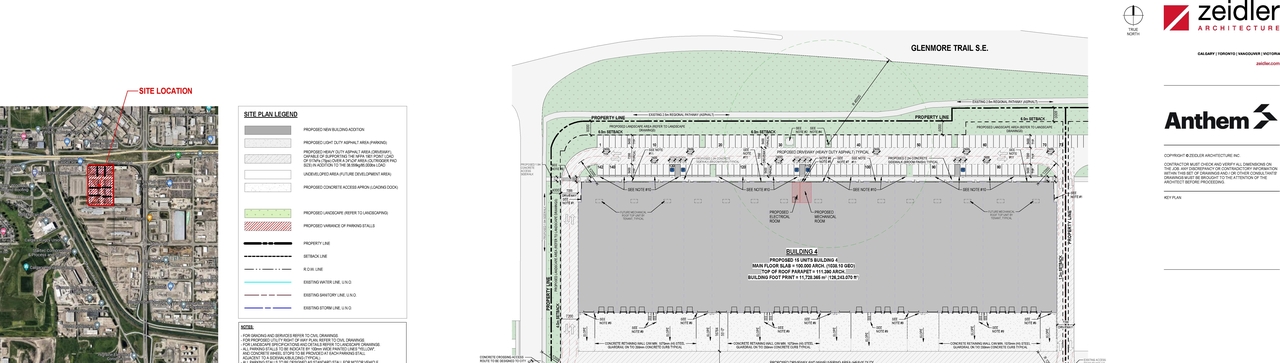 Construction site plan for project from page 1 of the file 'DP2025-04765 DMAP Plans (Submitted) 2025-09-05 (1MB)'