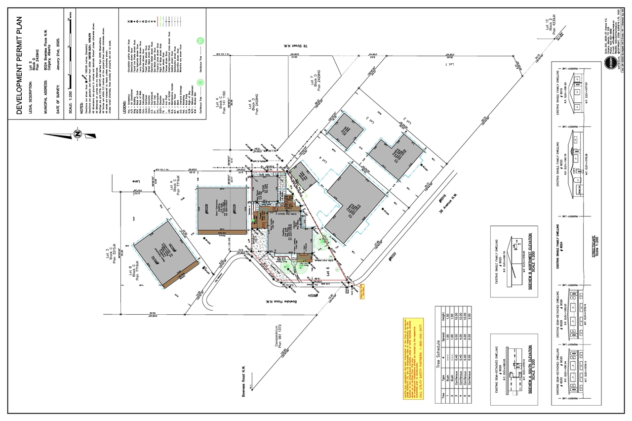 Construction site plan for project from page 3 of the file 'DP2025-04776 DMAP Plans (Submitted) 2025-08-18 (3MB)'