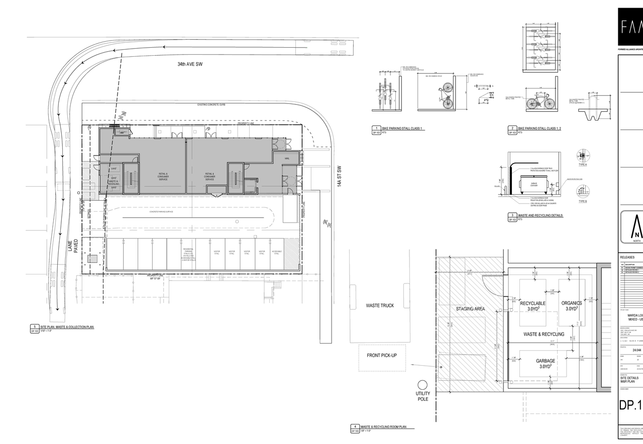 Construction site plan for project from page 4 of the file 'DP2025-04791 DMAP Plans Amended (4MB) 2026-07-29'