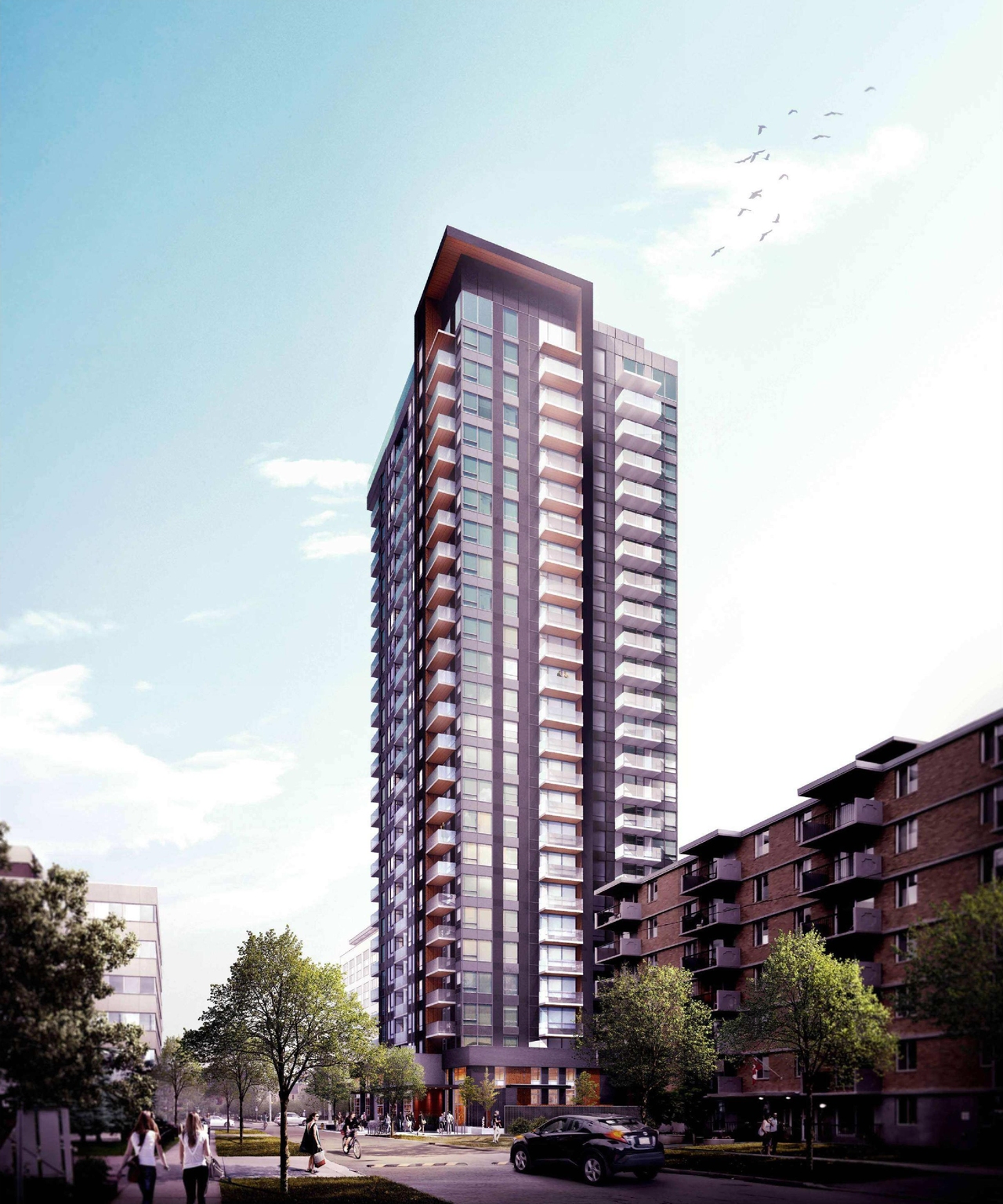 Rendering of building from page 1 of the file 'DP2025-04907 DMAP Plans (Submitted) 2025-08-25 (12MB)'