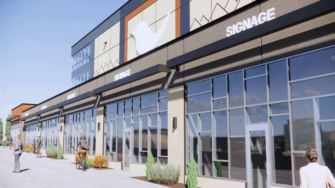 Rendering of building from page 9 of the file 'DP2025-04914 DMAP Plans (Submitted) 2025-08-25 (9MB)'