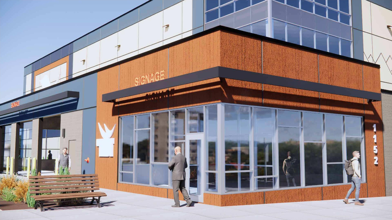 Rendering of building from page 9 of the file 'DP2025-04914 DMAP Plans (Submitted) 2025-08-25 (9MB)'