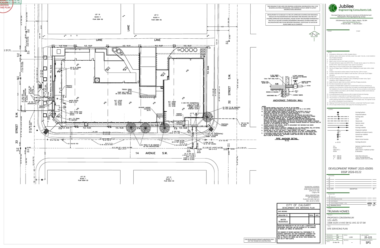 Construction site plan for project from page 9 of the file 'DP2025-05095 - DMAP PLANS - DECISION RENDERED 2026-08-04 (10MB)'
