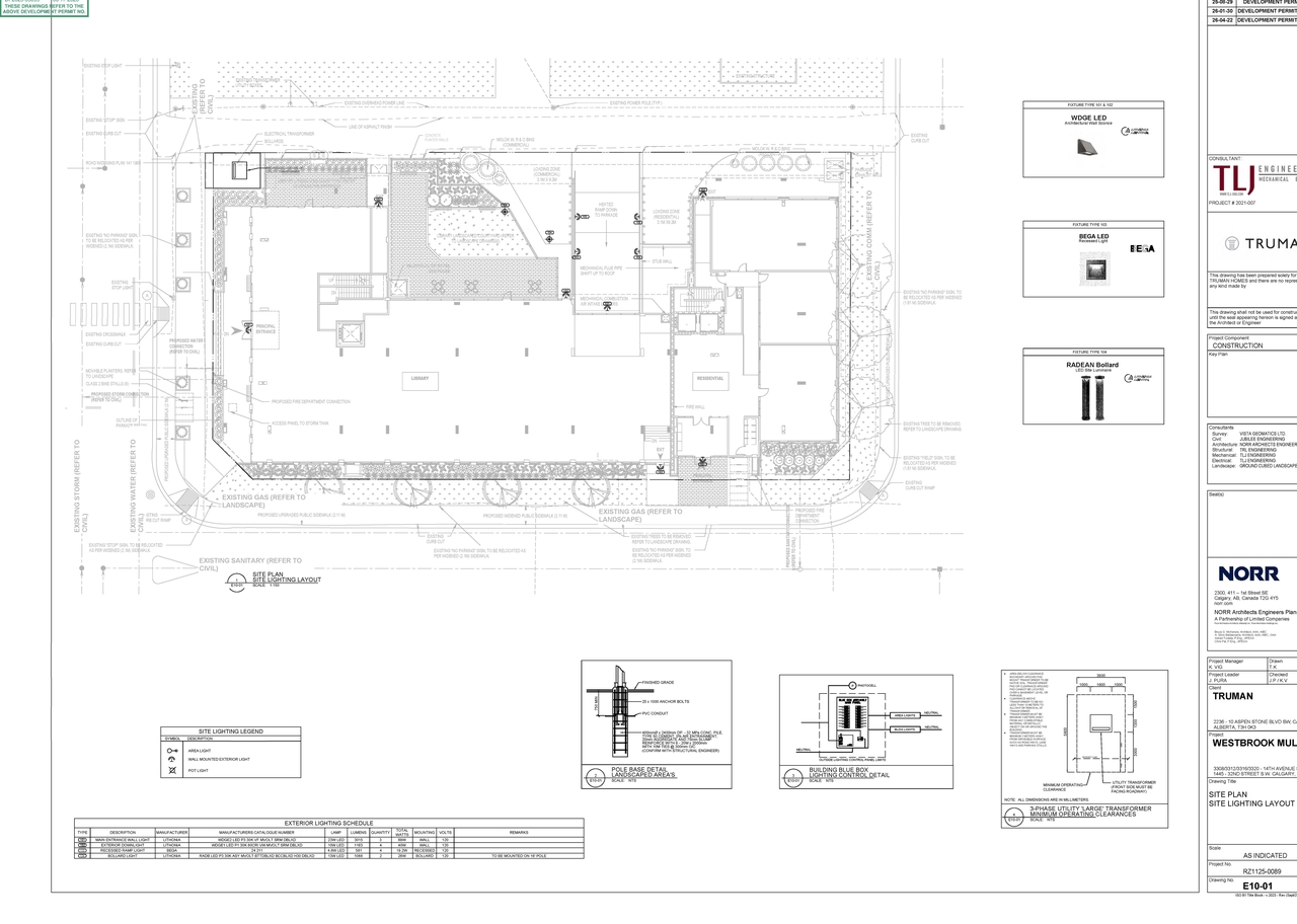 Construction site plan for project from page 8 of the file 'DP2025-05095 DMAP Plans (Amended) (5MB) 2026-06-17'
