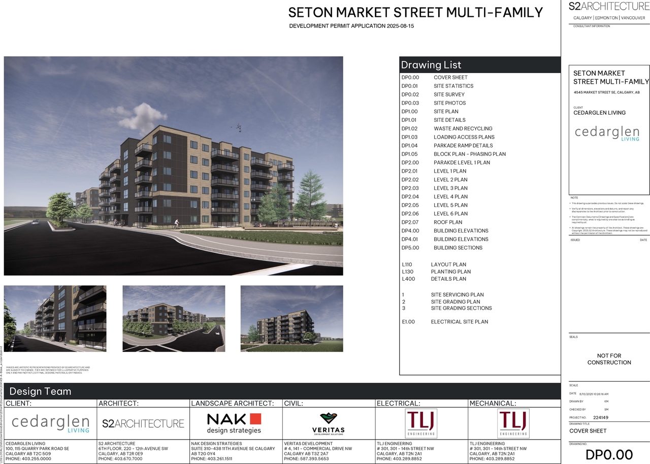 Rendering of building from page 1 of the file 'DP2025-05101 DMAP Plans (Submitted) 2025-09-08 (5MB)'