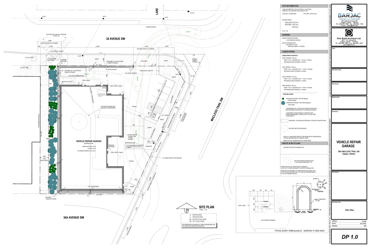 Construction site plan for project from page 1 of the file 'DMAP Plans Submitted DP2025-05128 (1MB) 2025-11-05'