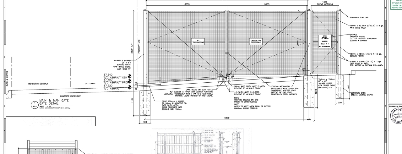 Construction site plan for project from page 4 of the file 'DP2025-05240 DMAP Plans (Amended) 2026-09-03 (3MB)'