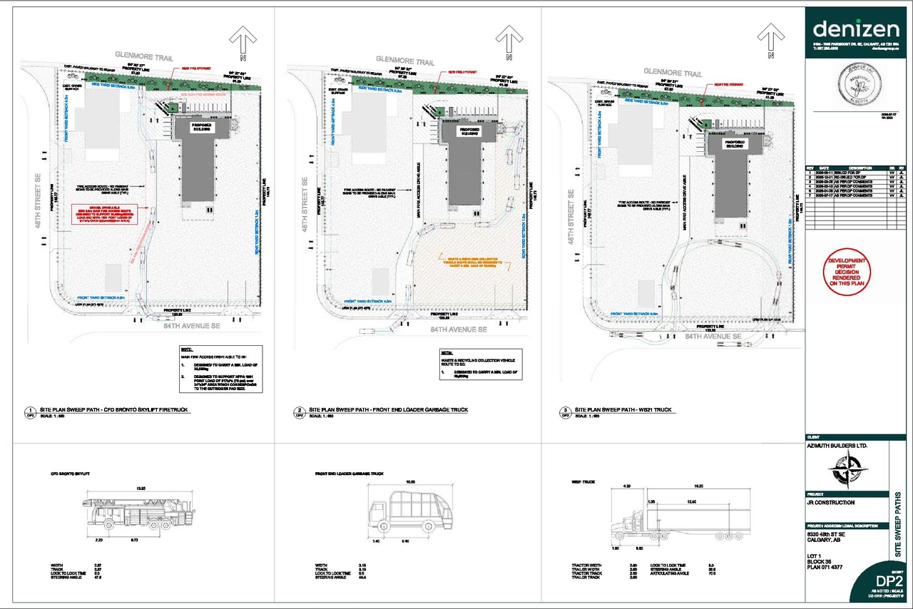 Construction site plan for project from page 2 of the file 'DP2025-05304 - DMAP DECISION RENDERED (2MB) 2026-09-02'