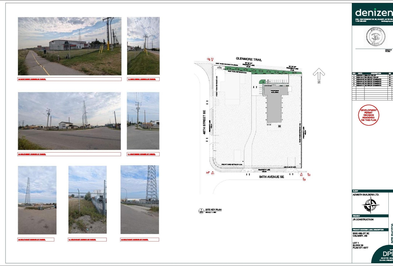 Construction site plan for project from page 5 of the file 'DP2025-05304 - DMAP DECISION RENDERED (2MB) 2026-09-02'