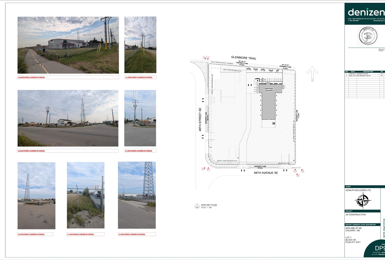 Construction site plan for project from page 4 of the file 'DP2025-05304 DMAP Plans (Submitted) 2025-12-02 (3MB)'