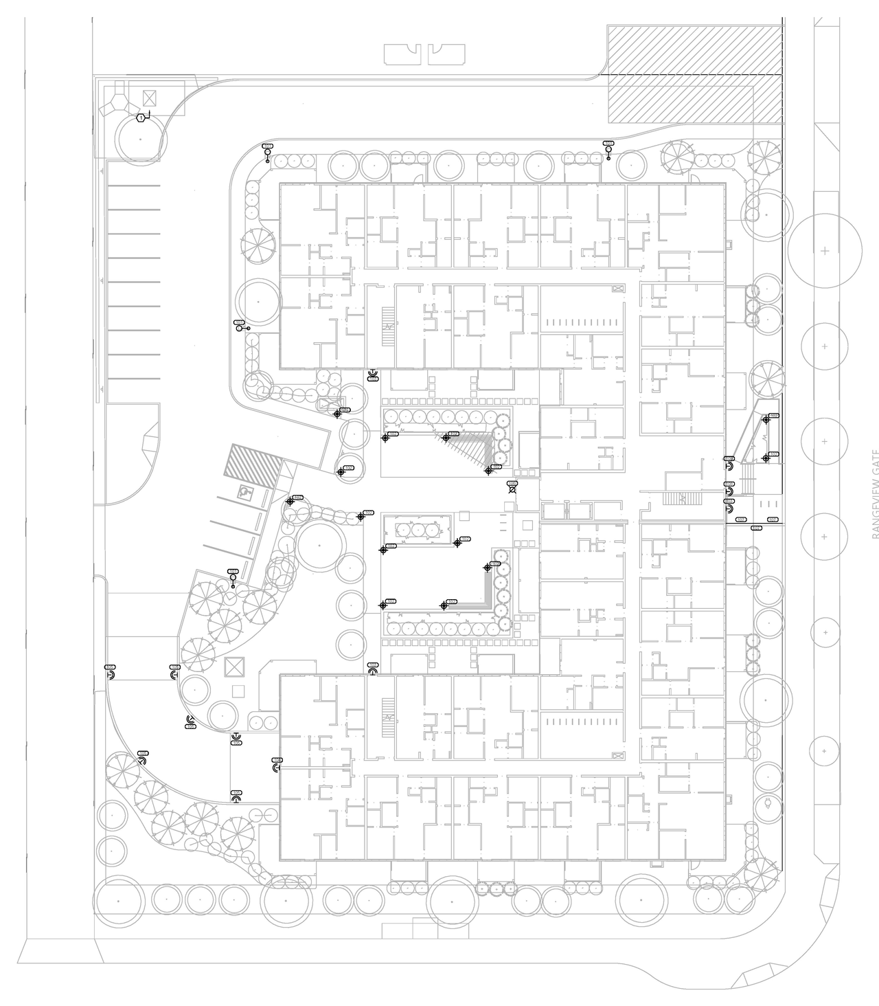 Construction site plan for project from page 5 of the file 'DP2025-05389 DMAP Plans (Amended) 2026-02-04 (8MB)'