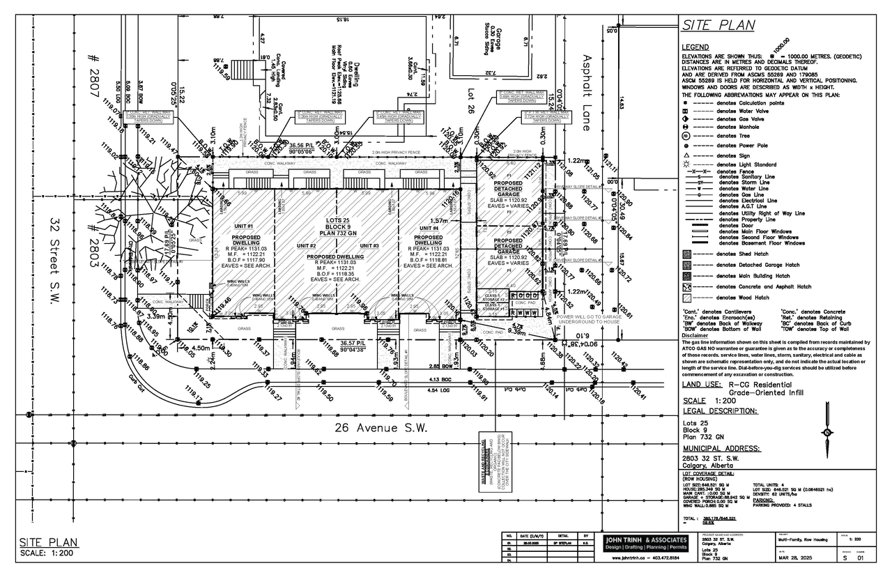 Construction site plan for project from page 1 of the file 'DMAP Plans (Submitted) DP2025-05397 (2MB) 2025-11-20'