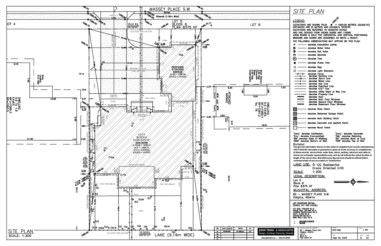 Construction site plan for project from page 6 of the file 'DP2025-05416 DMAP Plans (Submitted) 2025-09-19 (4MB)'