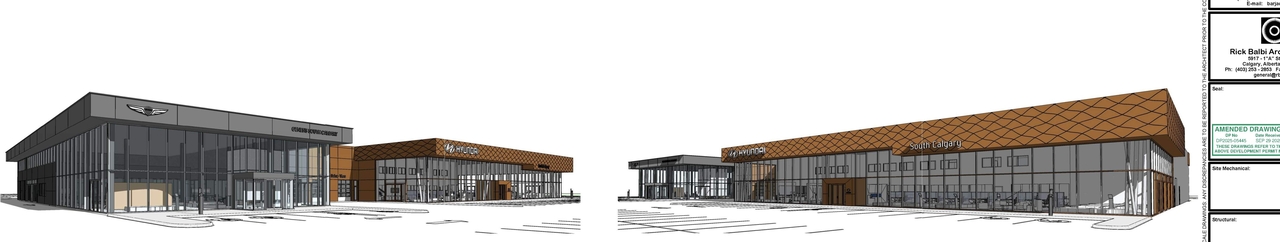 Rendering of building from page 1 of the file 'DP2025-05445 DMAP Plans (Submitted) 2025-09-29 (4MB)'