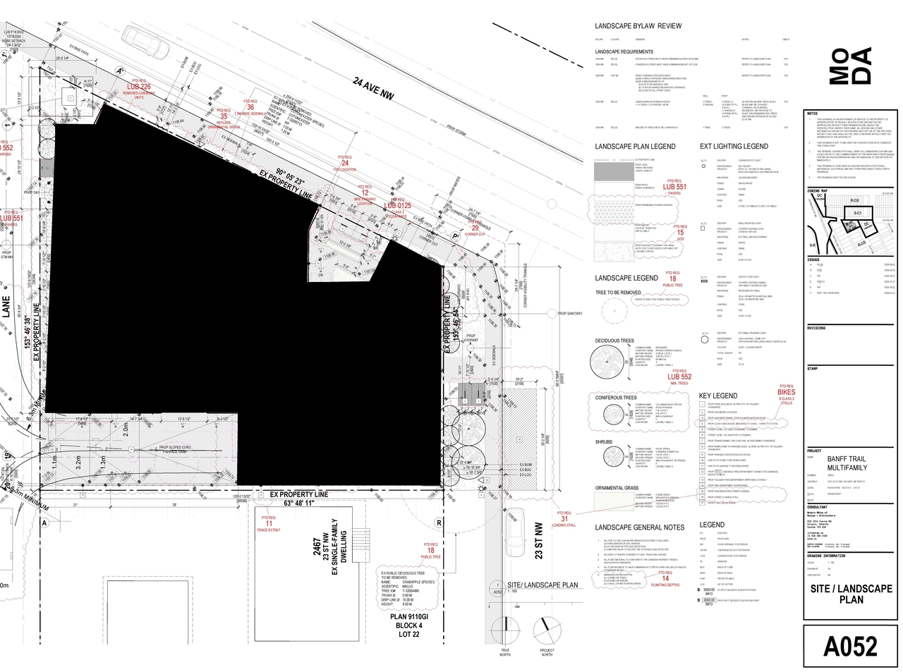 Construction site plan for project from page 4 of the file 'DP2025-05477 DMAP Plans (Amended)2026-04-21 (6MB)'