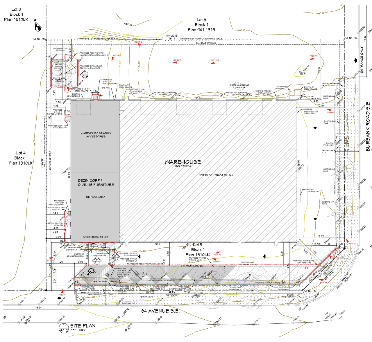 Construction site plan for project from page 1 of the file 'DP2025-05530 DMAP Plans Submitted 2025-12-17 (3MB)'
