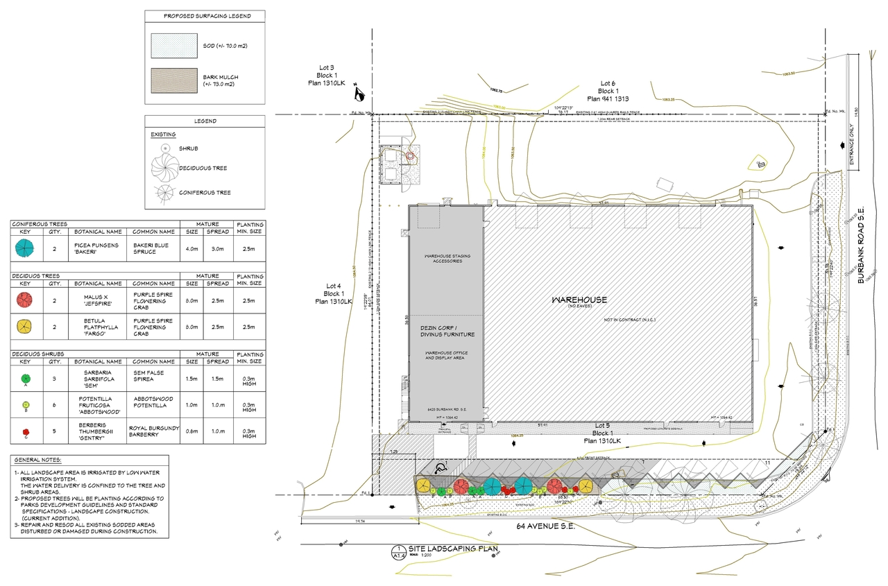 Construction site plan for project from page 3 of the file 'DP2025-05530 DMAP Plans (Amended) 2026-04-10 (5MB)'