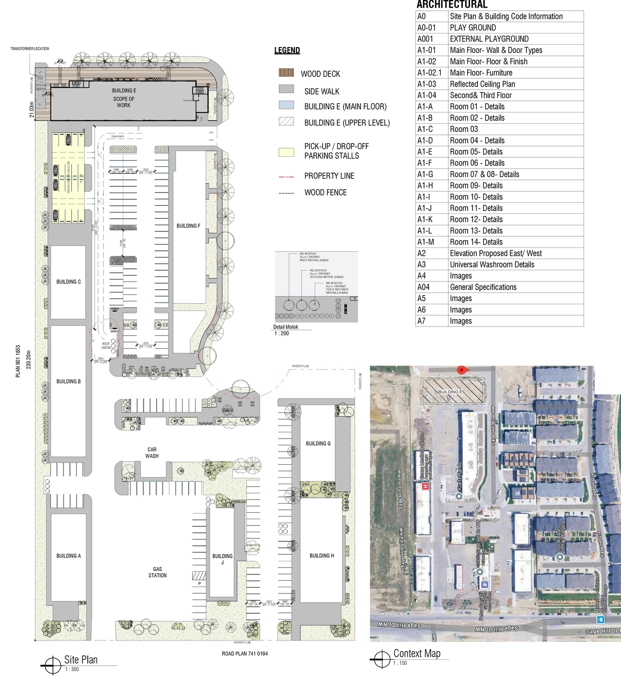 Construction site plan for project from page 1 of the file 'DP2025-05543 -DMAP PLANS - DECISION RENDERED - 2026-05-21 (10MB)'