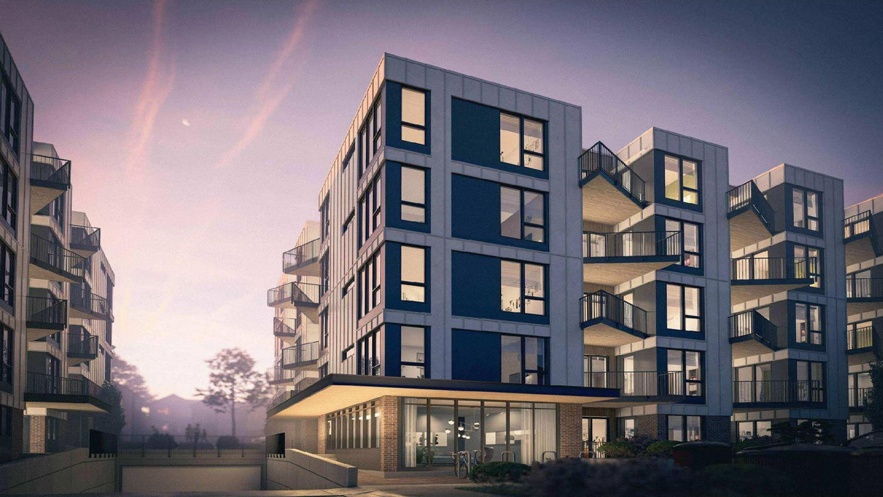 Rendering of building from page 5 of the file 'DP2025-05564 DMAP Plans (Submitted) 2025-09-26 (8MB)'