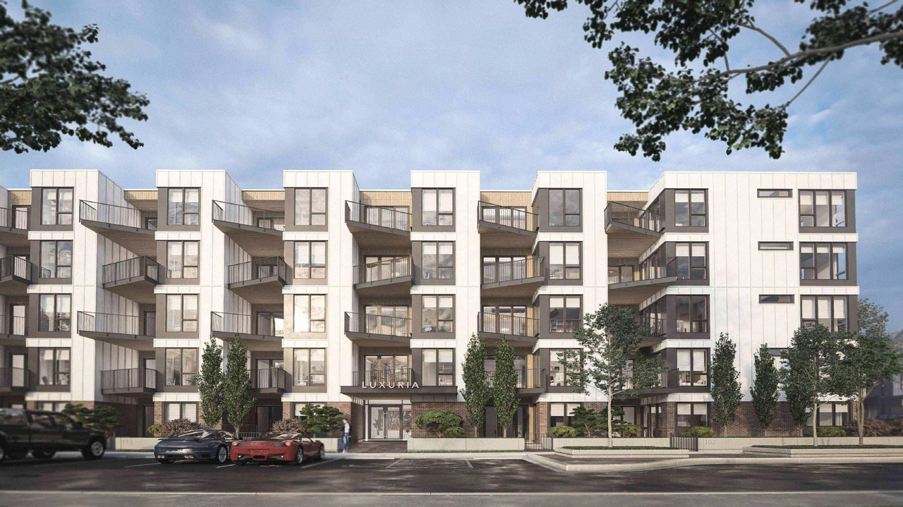 Rendering of building from page 5 of the file 'DP2025-05564 DMAP Plans (Submitted) 2025-09-26 (8MB)'