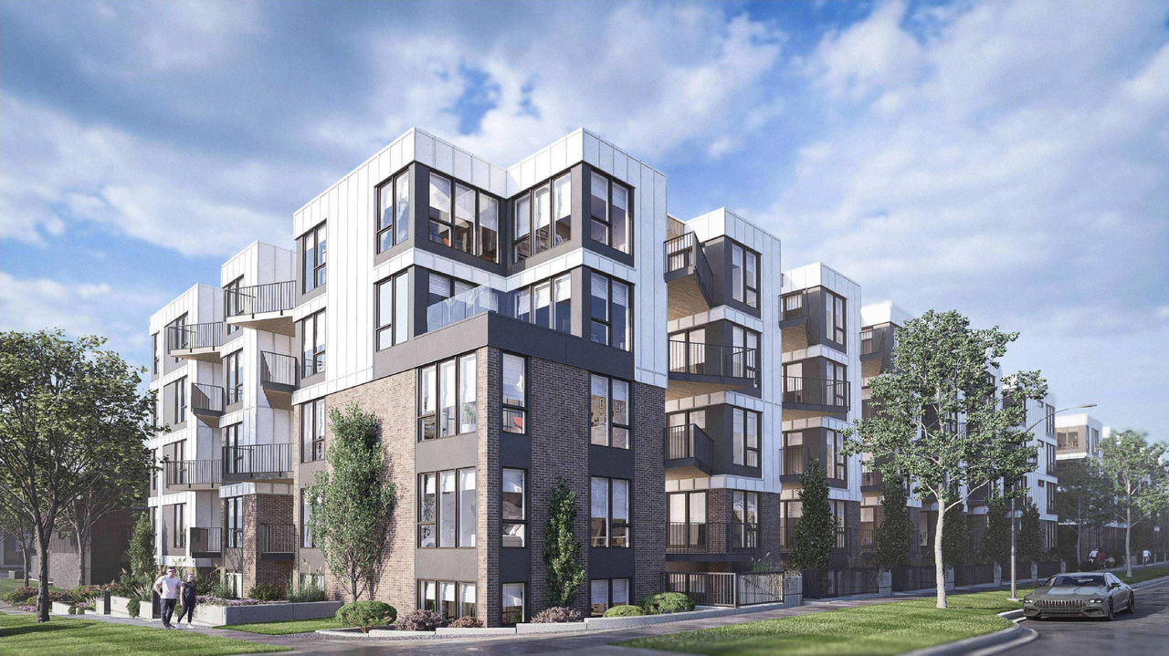 Rendering of building from page 5 of the file 'DP2025-05564 DMAP Plans (Submitted) 2025-09-26 (8MB)'