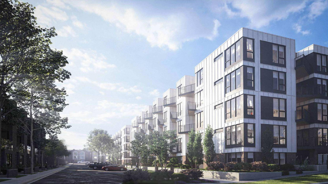 Rendering of building from page 5 of the file 'DP2025-05564 DMAP Plans (Submitted) 2025-09-26 (8MB)'