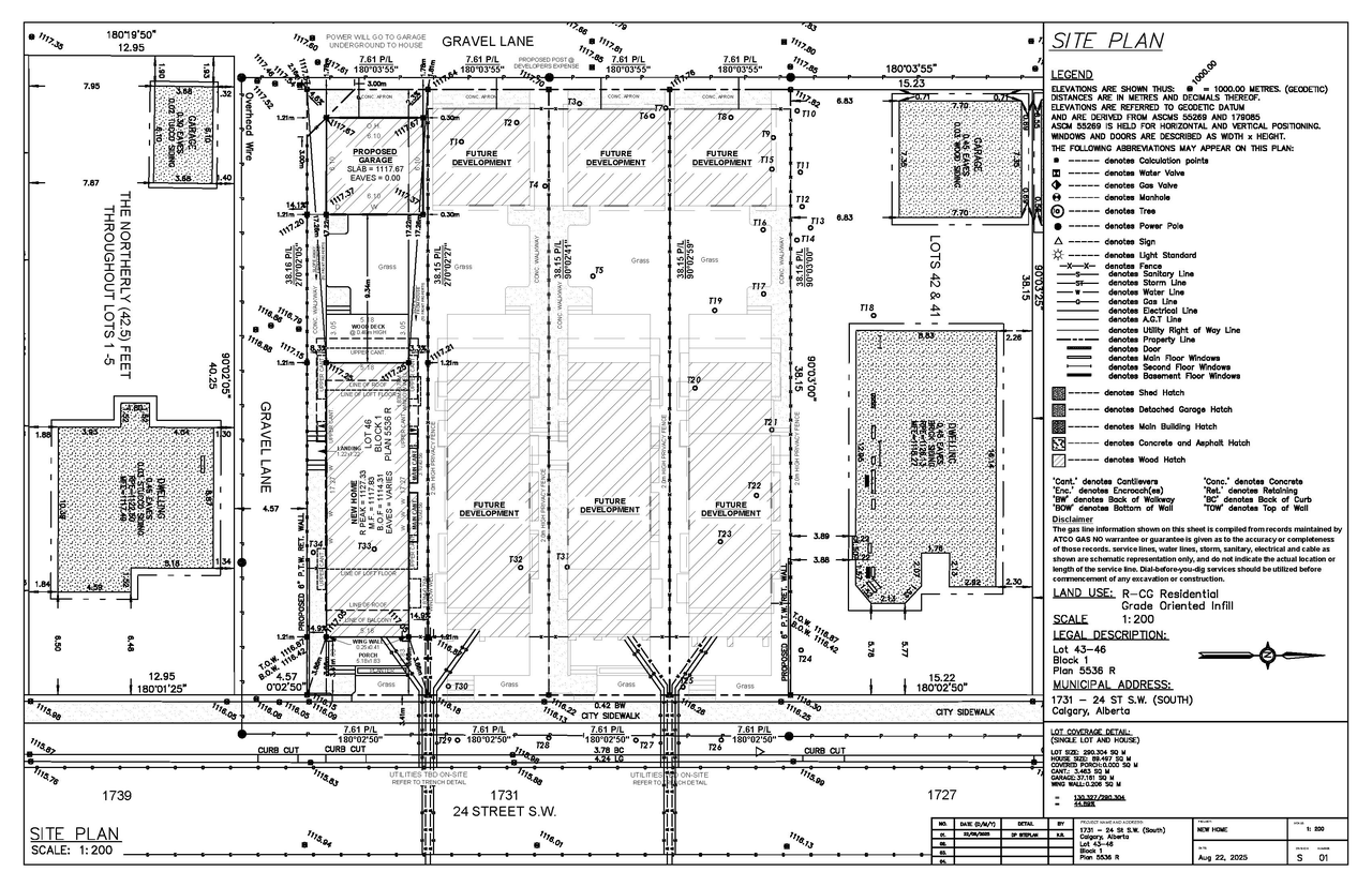 Construction site plan for project from page 7 of the file 'DP2025-05609 DMAP Plans (Submitted) 2025-10-01 (3MB)'