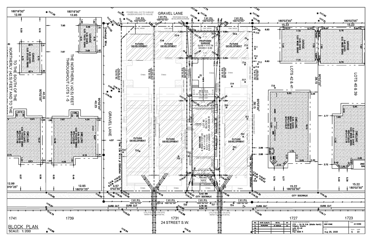 Construction site plan for project from page 7 of the file 'DMAP Plans Submitted DP2025-05612 (3MB) 2025-10-01'