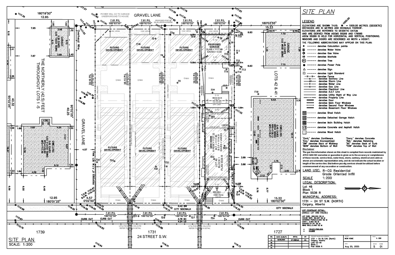 Construction site plan for project from page 6 of the file 'DMAP Plans Submitted DP2025-05613 (3MB) 2025-10-01'
