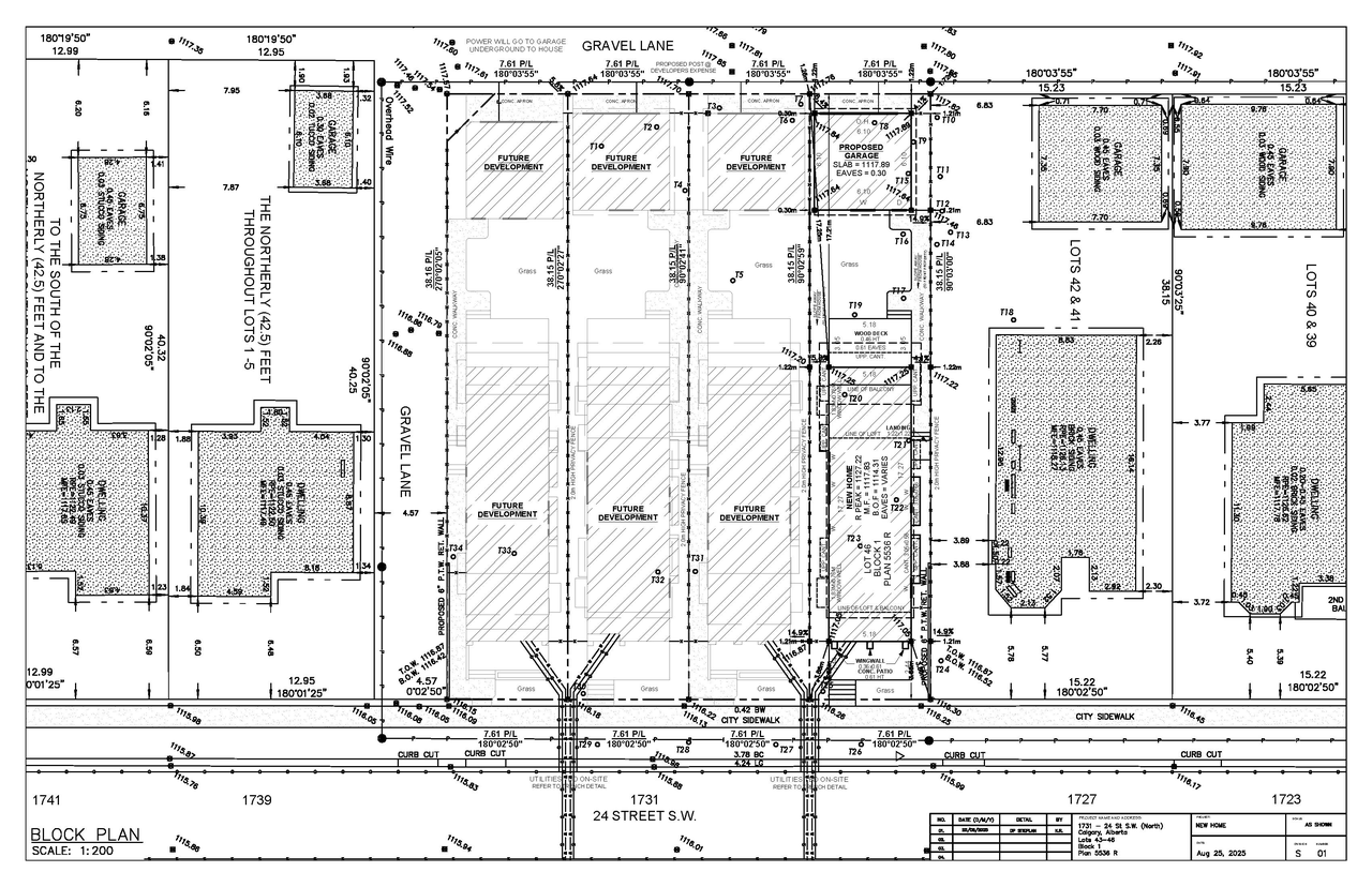 Construction site plan for project from page 7 of the file 'DMAP Plans Submitted DP2025-05613 (3MB) 2025-10-01'