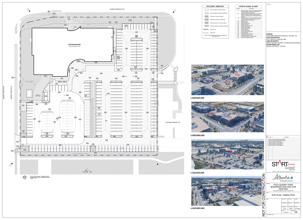 Construction site plan for project from page 2 of the file 'DP2025-05683 DMAP Plans (amended) 2026-06-15 (6MB)'