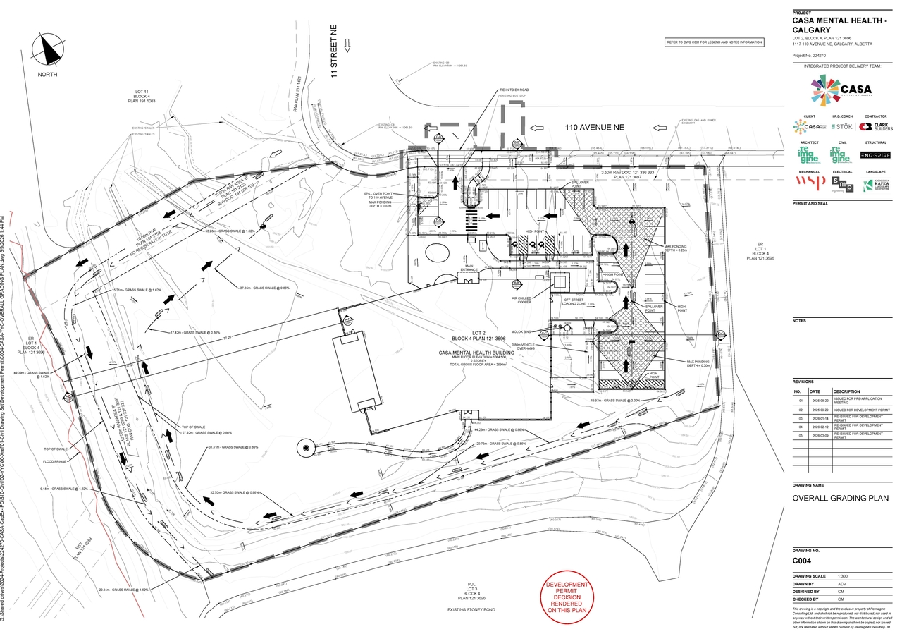 Construction site plan for project from page 7 of the file 'DP2025-05700 - DMAP DECISION RENDERED (18MB) 2026-03-09'