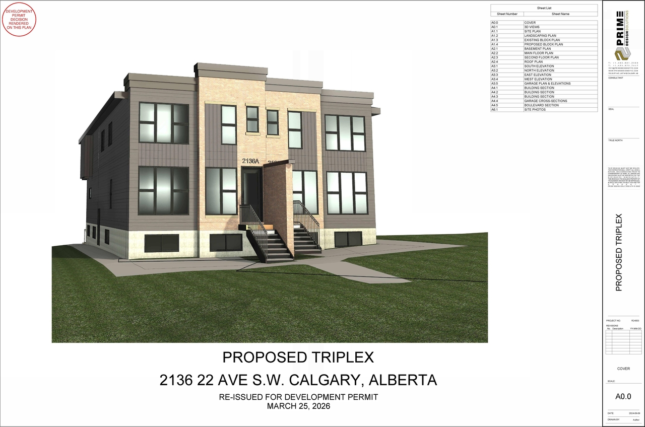 Rendering of building from page 1 of the file 'DP2025-05709 - DMAP PLANS - DECISION RENDERED - 2026-05-07 (10MB)'