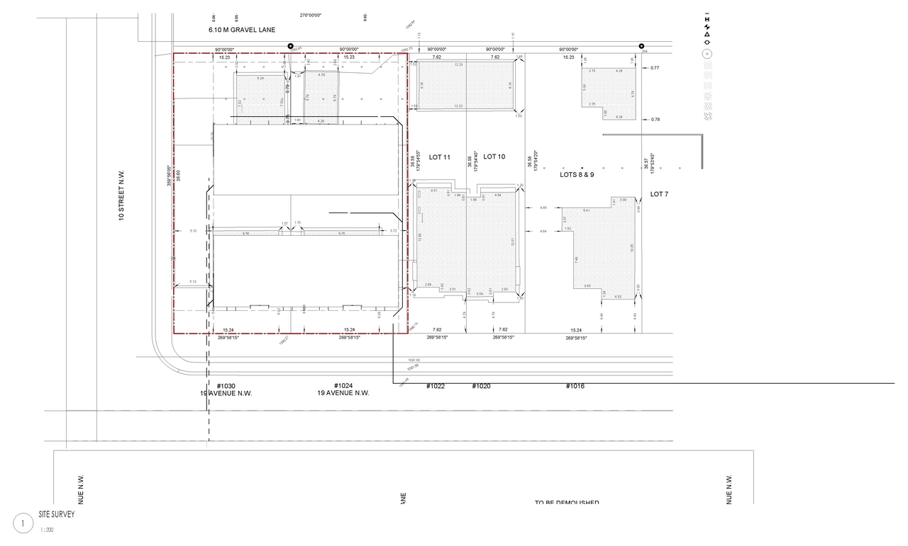 Construction site plan for project from page 2 of the file 'DP2025-05814 DMAP Plans (Amended) 2026-07-27 (6MB)'