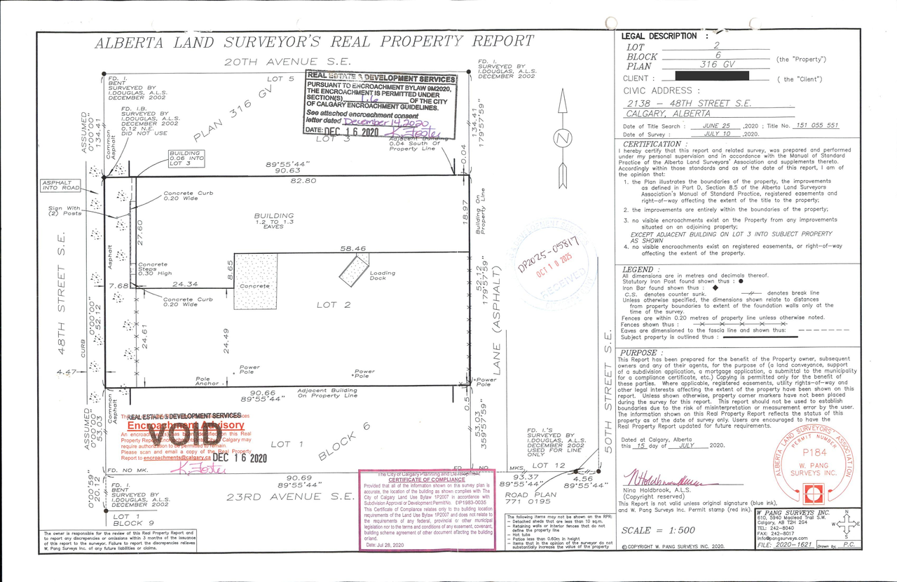 Construction site plan for project from page 1 of the file 'DP2025-05817 DMAP Plans Submitted (1MB) 2025-10-14'