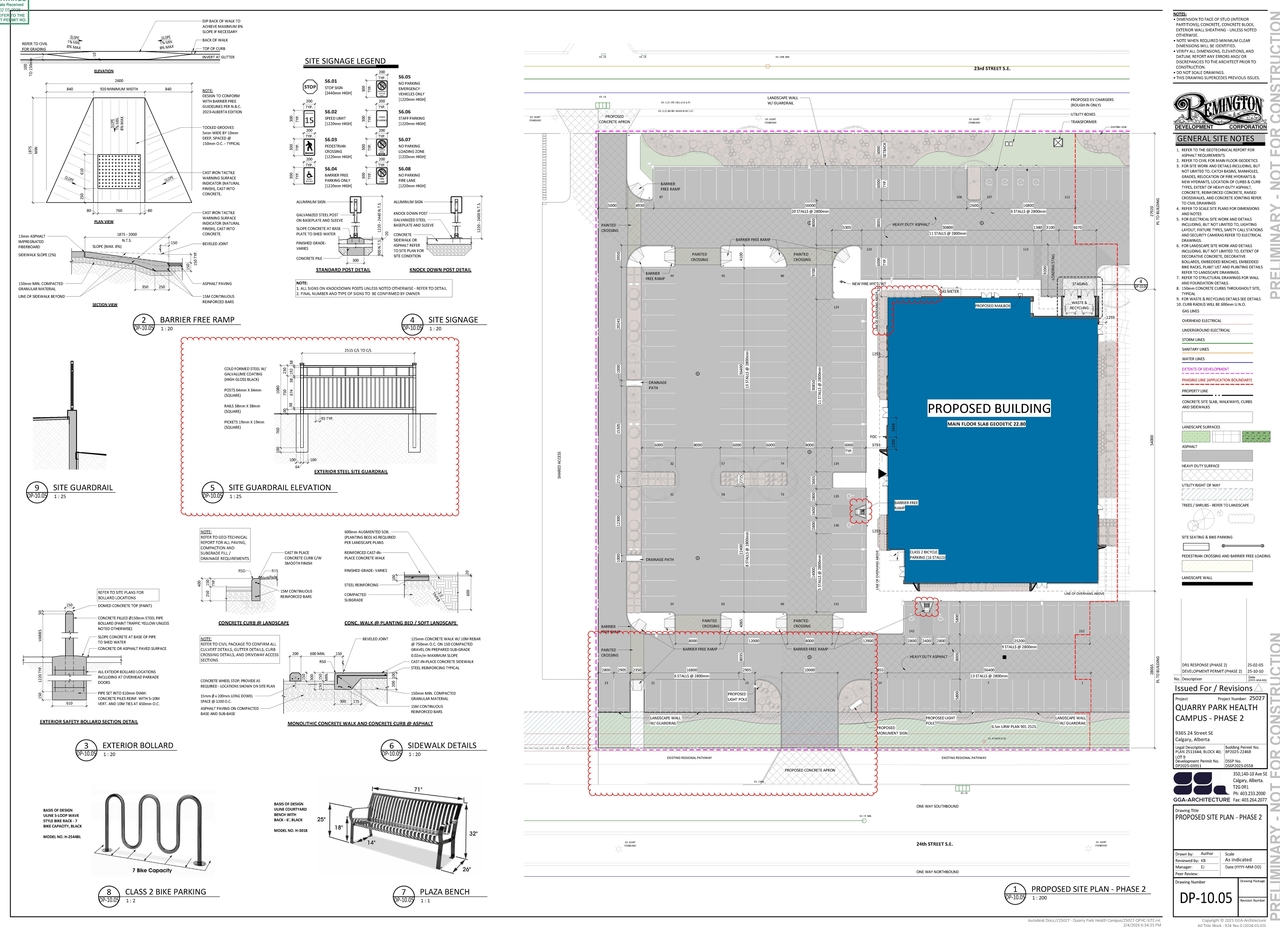 Construction site plan for project from page 5 of the file 'DP2025-05901 DMAP Amended Plans (15MB) 2026-02-05'