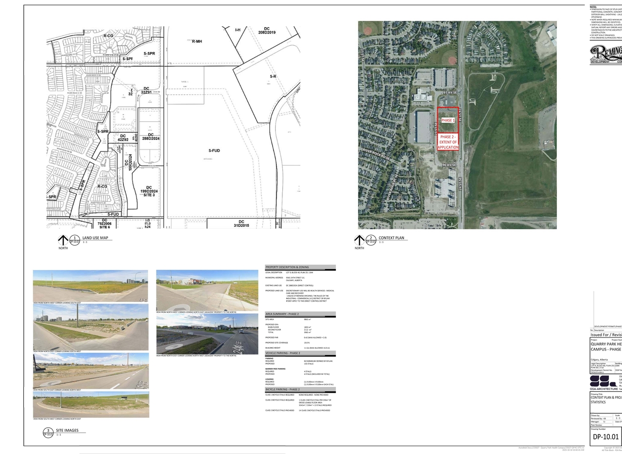 Construction site plan for project from page 2 of the file 'DP2025-05901 DMAP Plans (Submitted) 2025-10-17 (5MB)'
