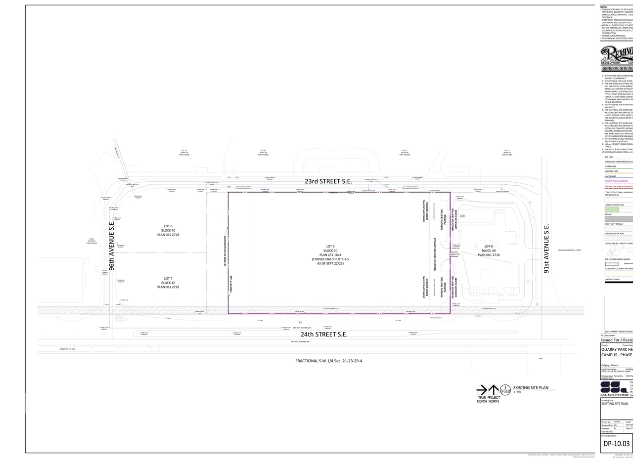 Construction site plan for project from page 4 of the file 'DP2025-05901 DMAP Plans (Submitted) 2025-10-17 (5MB)'