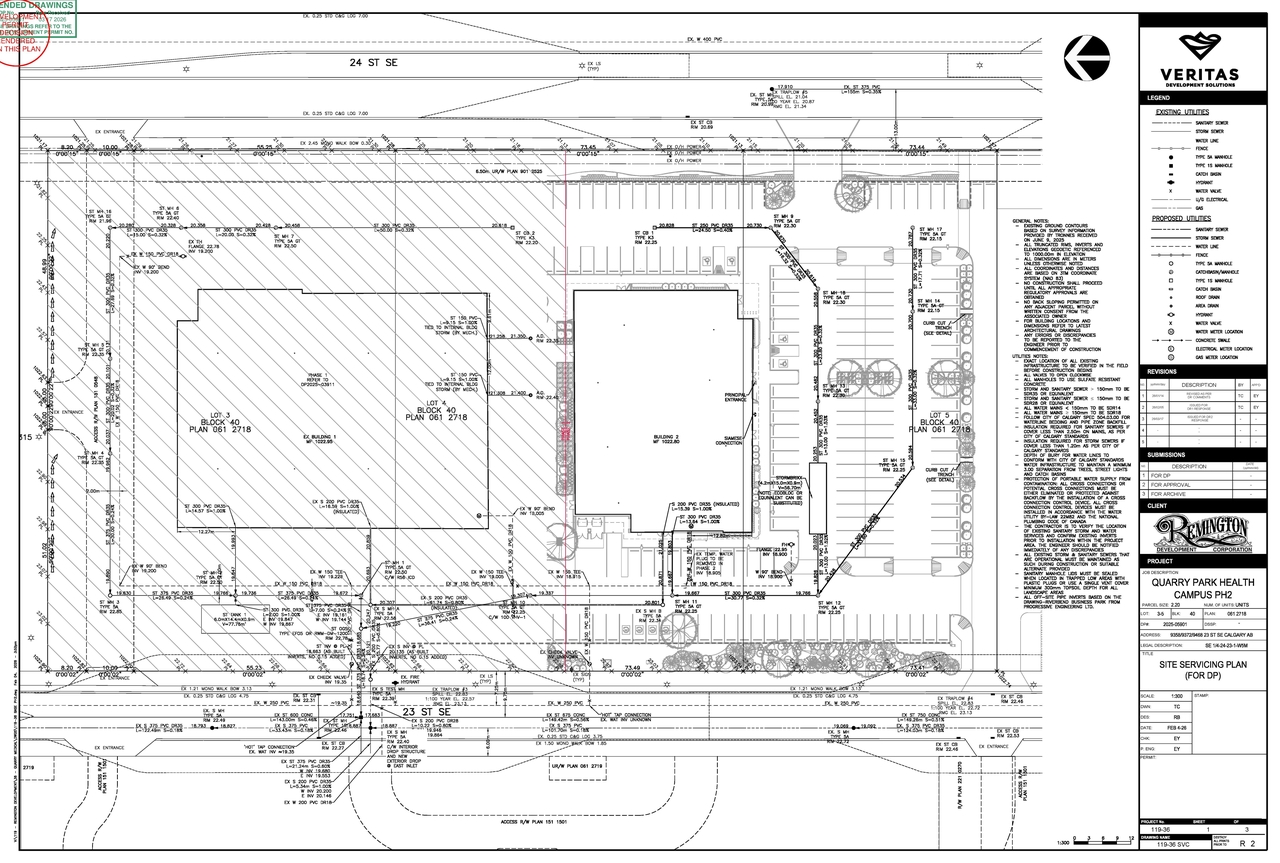 Construction site plan for project from page 10 of the file 'DP2025-05901 - DMAP DECISION RENDERED (26MB) 2026-03-17'