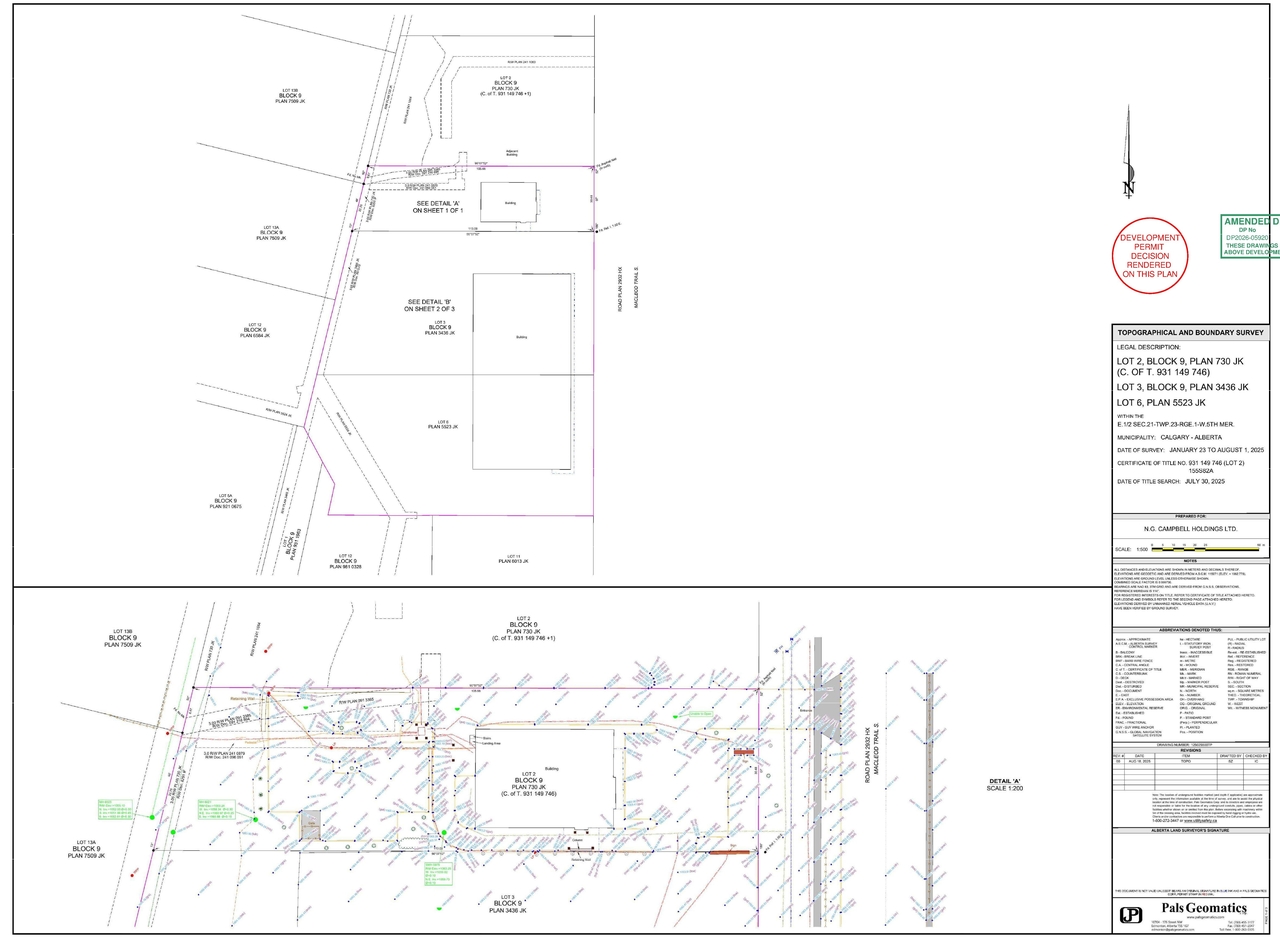 Construction site plan for project from page 6 of the file 'DP2025-05920 - DMAP DECISION RENDERED (7MB) 2026-03-18'
