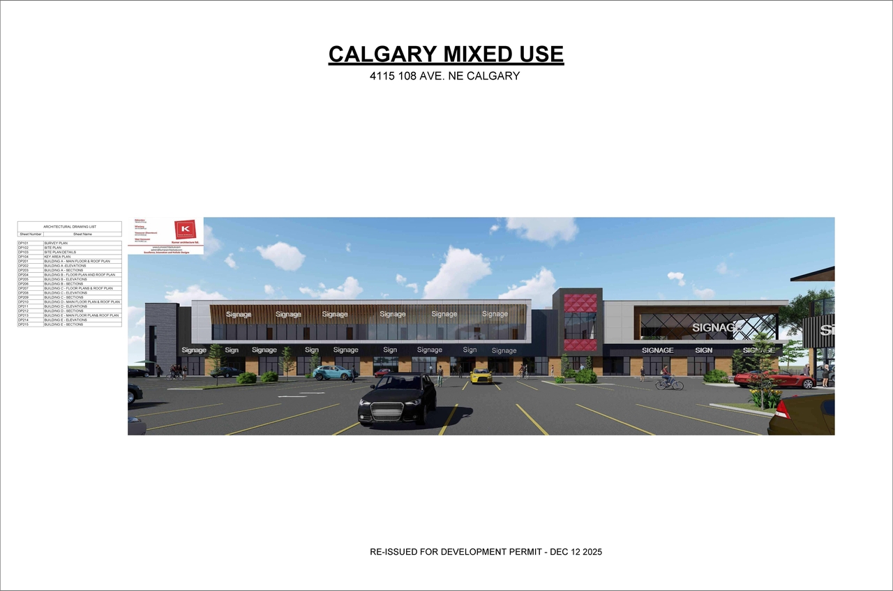 Rendering of building from page 1 of the file 'DP2025-05938 DMAP Plans Submitted (8MB) 2025-12-15'