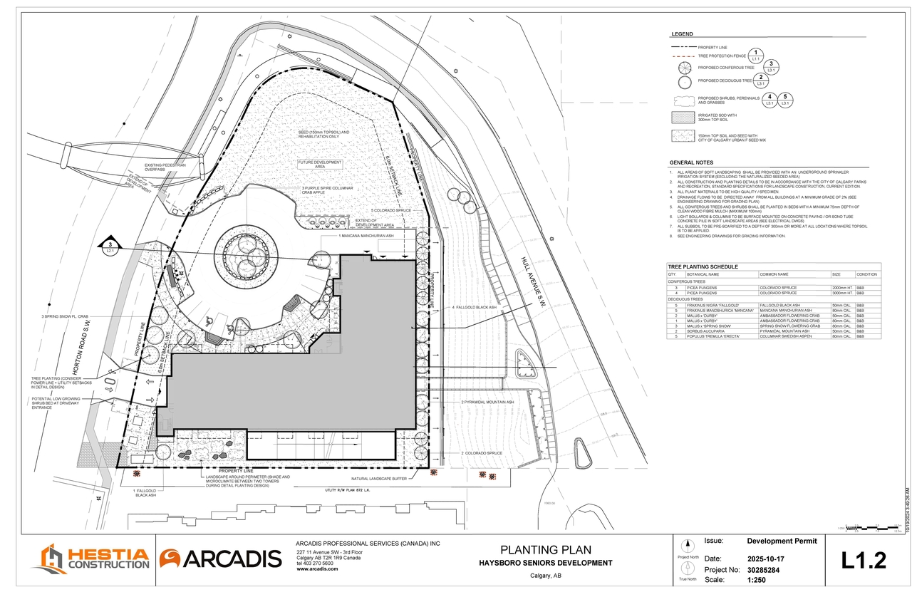 Construction site plan for project from page 9 of the file 'DP2025-05946 DMAP Plans Submitted (19MB) 2025-11-18'
