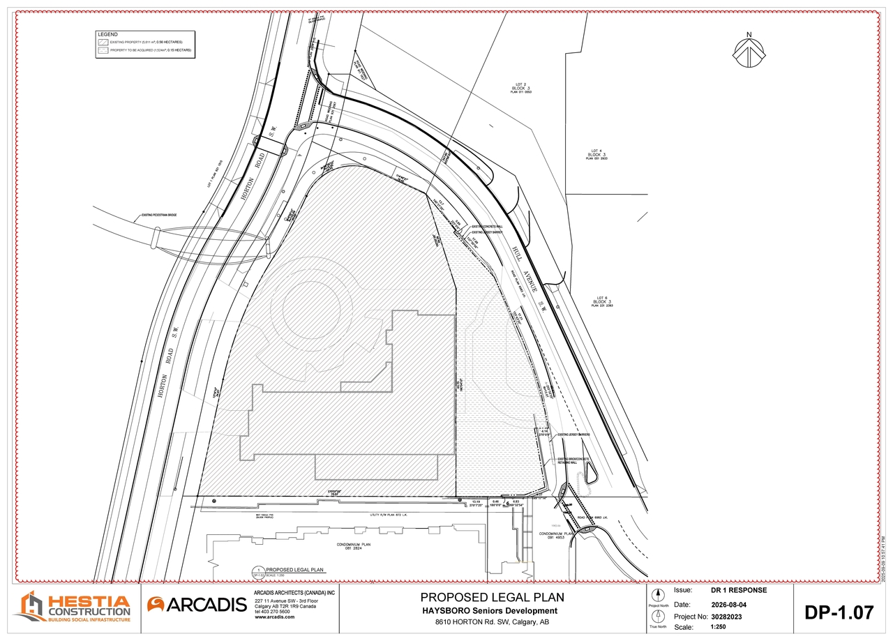 Construction site plan for project from page 5 of the file 'DP2025-05946 DMAP Plans Amended (18MB) 2026-08-11'