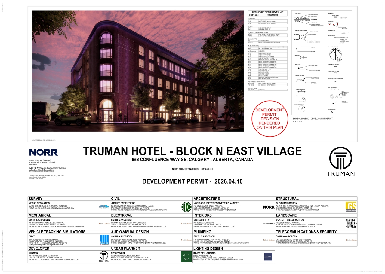 Construction site plan for project from page 1 of the file 'DP2025-05965 - DMAP PLANS - DECISION RENDERED - 2026-05-19 (14MB)'