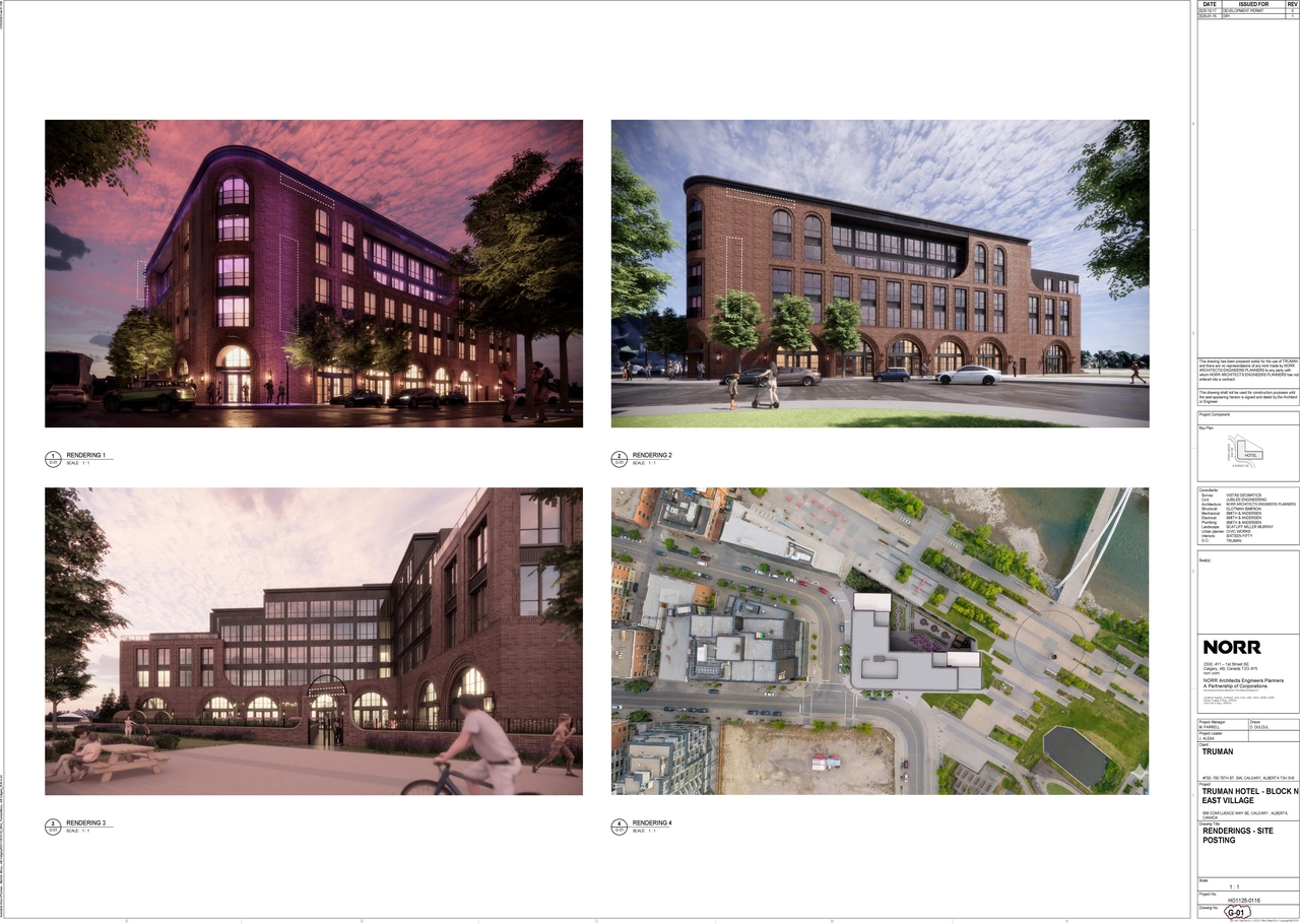 Rendering of building from page 2 of the file 'DP2025-05965 DMAP Amended Plans (7MB) 2026-01-15'